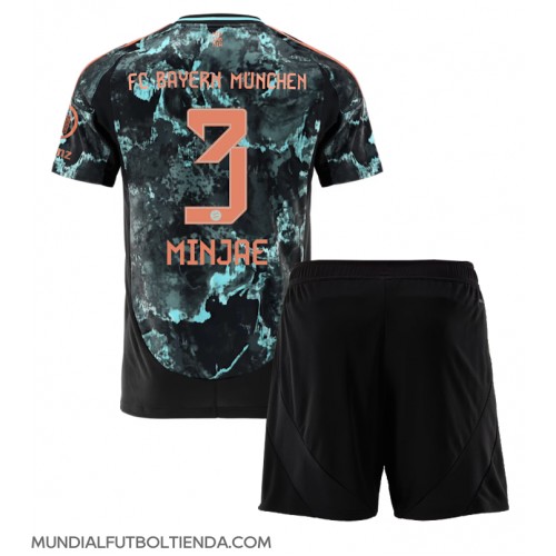 Camiseta Bayern Munich Kim Min-jae #3 Segunda Equipación Replica 2024-25 para niños mangas cortas (+ Pantalones cortos)